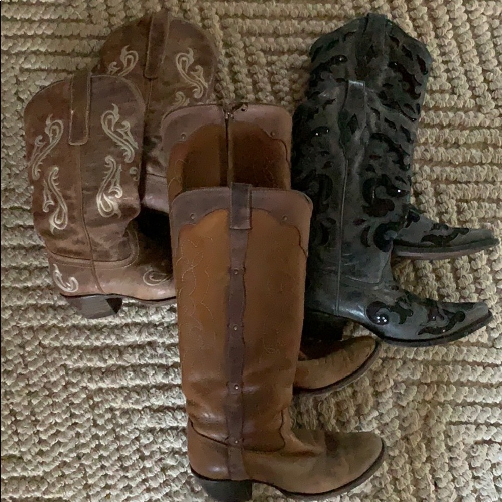 3 pairs of Corral boots